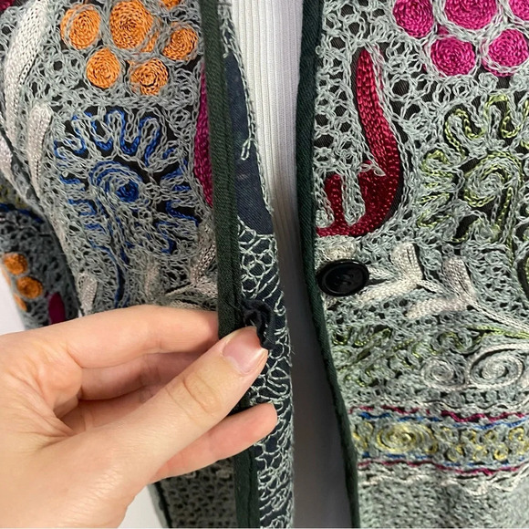 Reversible Tapestry Jacket Womens S/M Wearable Art Boho Lagenlook Colorful - Picture 9 of 16